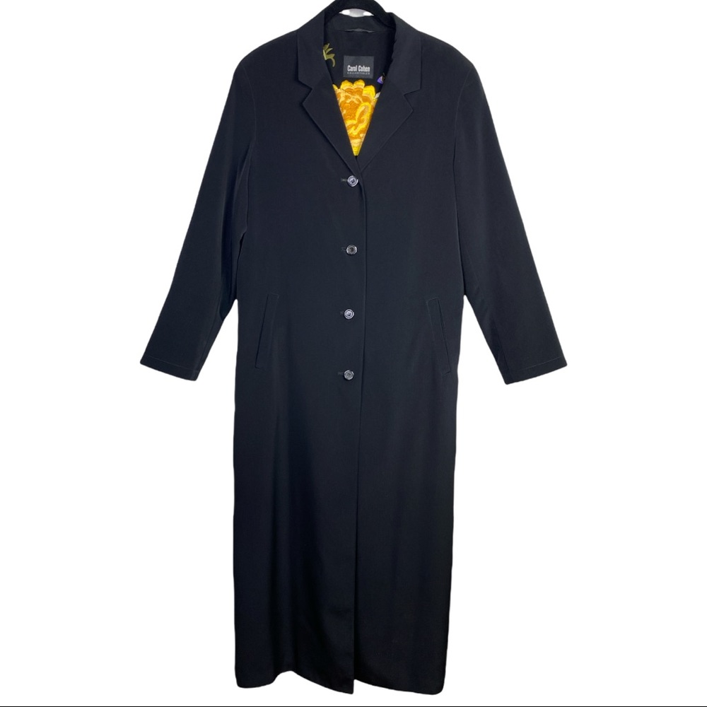 Black Floor Length Maxi Coat Size: Medium